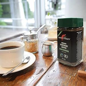 マウントハーゲン オーガニック フェアトレード カフェインレスインスタントコーヒー・自然なカフェイン除去プロセスで香りそのままカフェイン99.7%カット 100グラム (x 1) マウントハーゲン オーガニック フェアトレード カフェインレスインスタントコーヒー・自然なカフェイン除去プロセスで香りそのままカフェイン99.7%カット 100グラム (x 1)